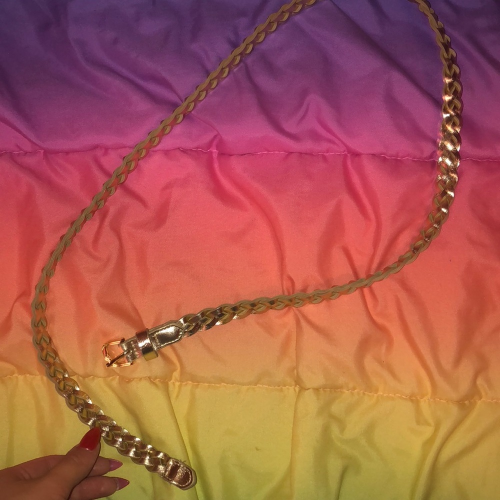 H&M gold braided fashion belt